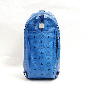 Mcm Backpack Bag Blue Pvc #180256M37B